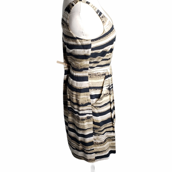 Viscose V-neck Structural Side Pockets Sleeveless Dress DKNYC - Picture 6 of 13